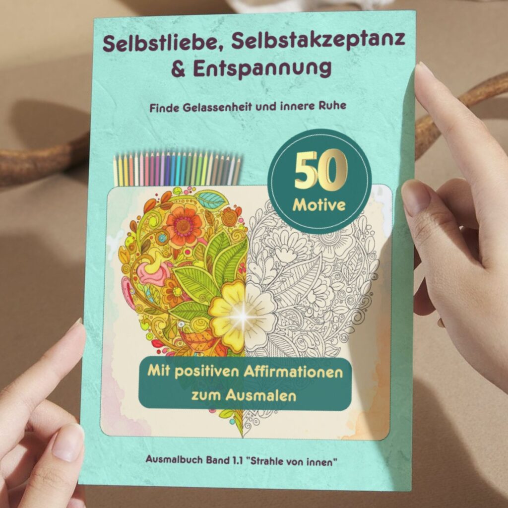 Malbuch für erwachsene Frauen mit Fokus auf Achtsamkeit und innere Ruhe – kreative Ausmalmotive, die helfen, Entspannung zu fördern, Selbstliebe zu stärken und Selbstakzeptanz zu lernen. Ein ideales Geschenk für Frauen, um beim Malen loslassen und Ruhe finden zu können, innere Leichtigkeit zu spüren und mehr Lebensfreude im Alltag zu erleben.