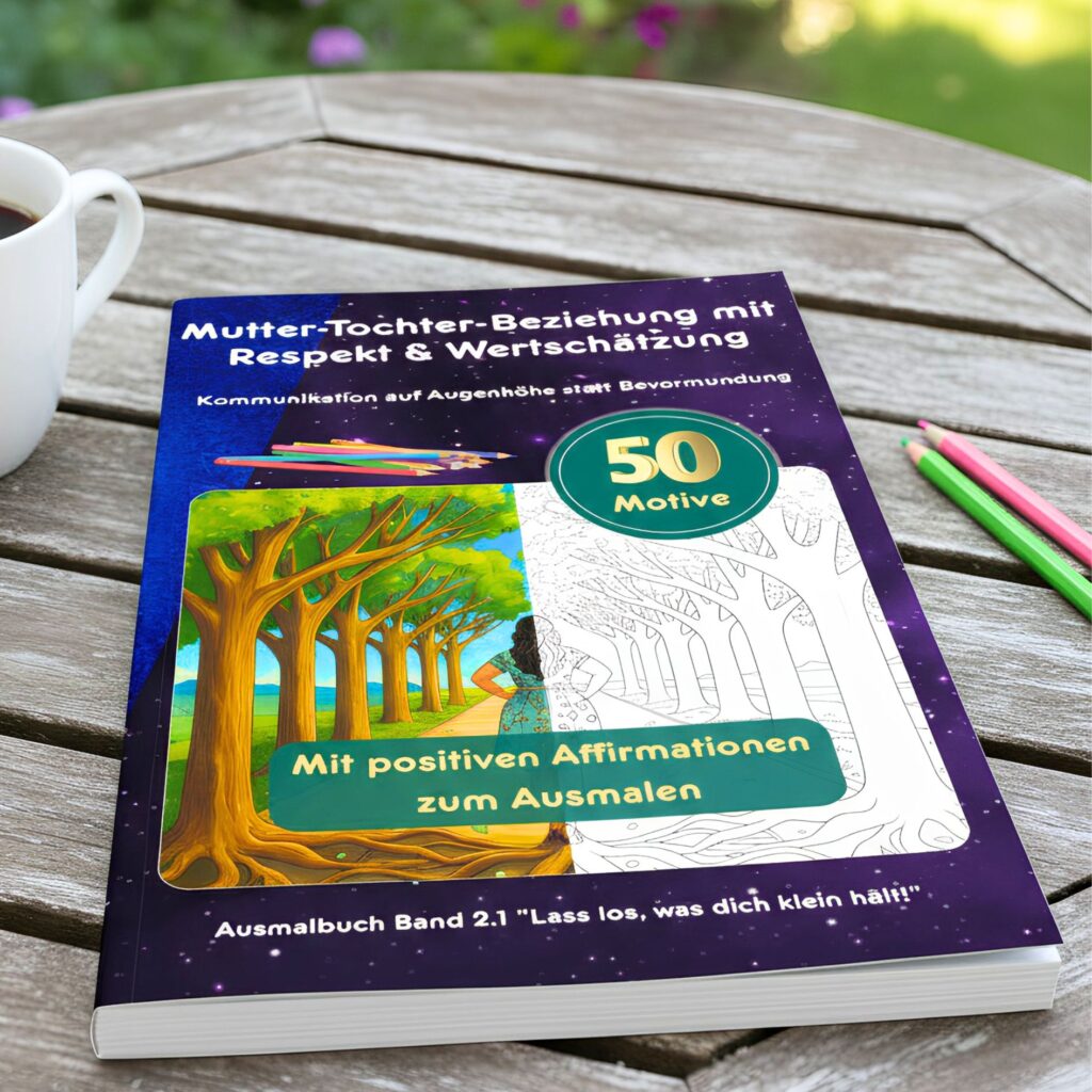 Du willst mit deiner Mutter auf Augenhöhe sprechen, stattdessen wirst du nicht ernst genommen? Du darfst nicht so sein, wie du bist? Vielleicht verletzt dich ihr Ton, oder du fühlst dich ständig kontrolliert – du bist immer noch die "unmündige" Tochter. Die Kämpfe und ungefragten Ratschläge rauben dir die Energie und dir fehlt die Unterstützung bei Fehlern und Hindernissen. Dieses Malbuch für erwachsene Frauen ist dein liebevoller Begleiter, wenn du bereit bist, loszulassen, was dich klein hält. Es hilft dir, klare Grenzen zu ziehen und dadurch Respekt und Liebe in der Mutter-Tochter-Beziehung zu stärken. Hole dir dein Glück und die Freude ins Leben zurück! Mit 50 fein gestalteten Motiven und positiven Affirmationen lädt dich dieses Achtsamkeits-Malbuch dazu ein, Frieden mit deiner Geschichte zu schließen. Nutze die Farben, um emotionale Verletzlichkeit zu überwinden und die Verbindung zu dir selbst zu vertiefen. Während du malst, verwandeln sich Kontrolle und Schuld in Selbstbewusstsein, Selbstwertgefühl und innere Ruhe.